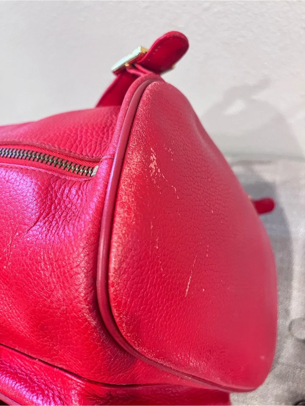 MCM Vintage Pebbled Leather Backpack.